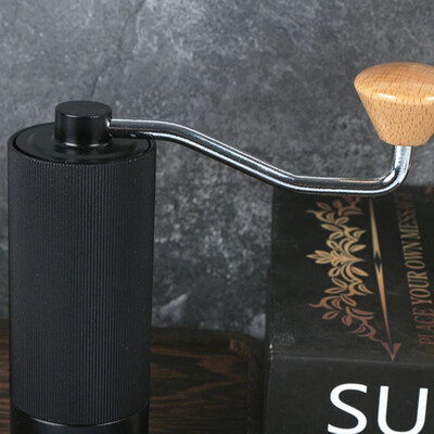Adjustable Manual Coffee Burr Grinder with Removable Crank