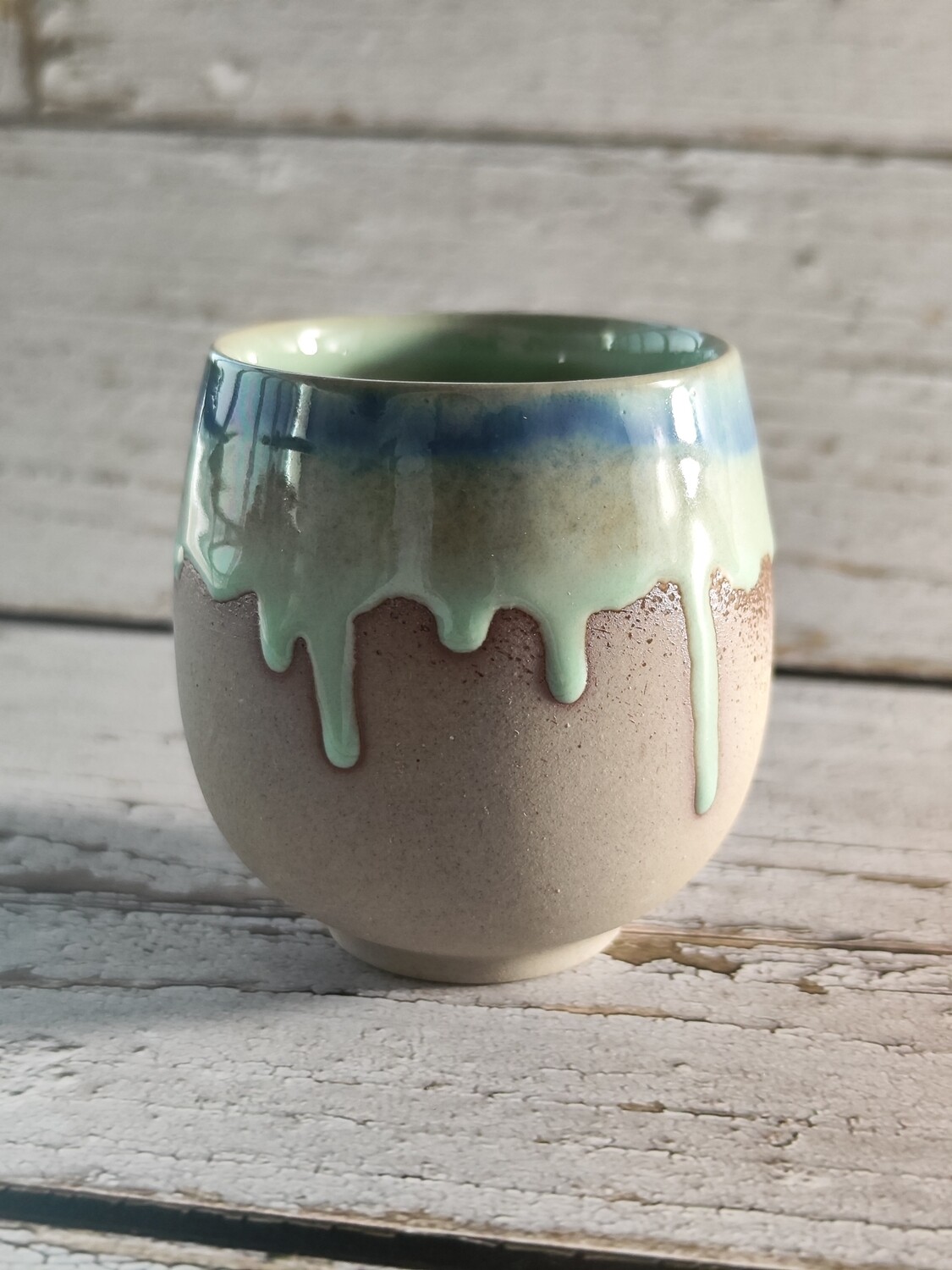 Creative Colorful Ceramic Cup 200ml, Color: Blue &amp; Clay