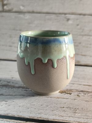 Creative Colorful Ceramic Cup 200ml - Blue &amp; Clay