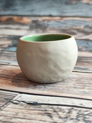 Handmade Stoneware Cup Oval Shaped - 95ml