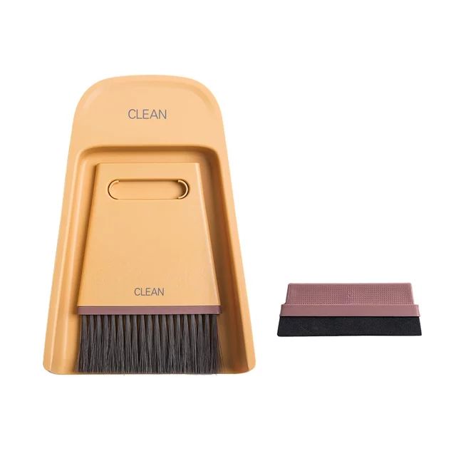 Table Top Cleaning Brush &amp; Dust Collector - Yellow