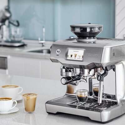 Breville BES990BTR1BUS1 Silver Truffle The Oracle Touch Espresso Machine