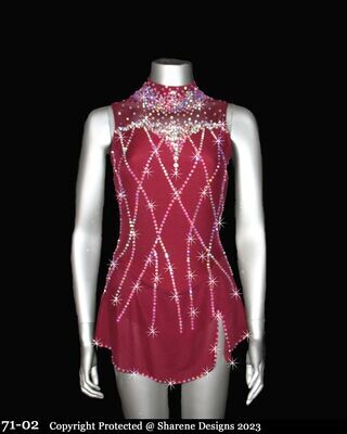 Robe de patinage artistique SGmoda Style : Style : A19 / Rouge - SKATE GURU  INC