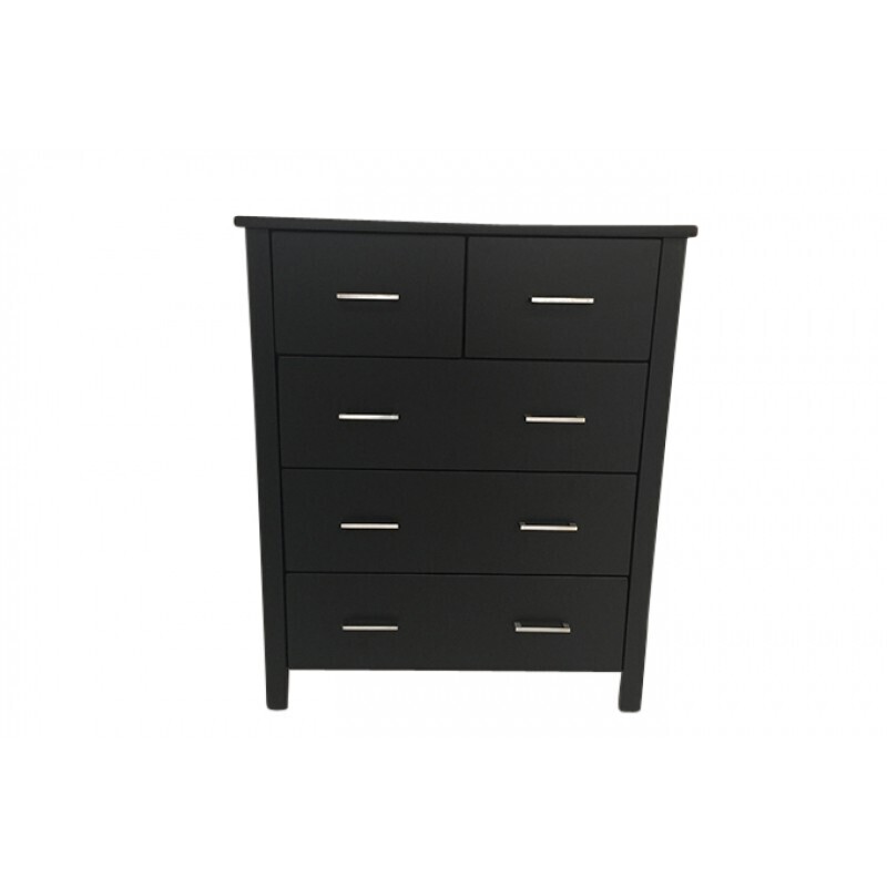 Tina 5 Draw Black Tallboy