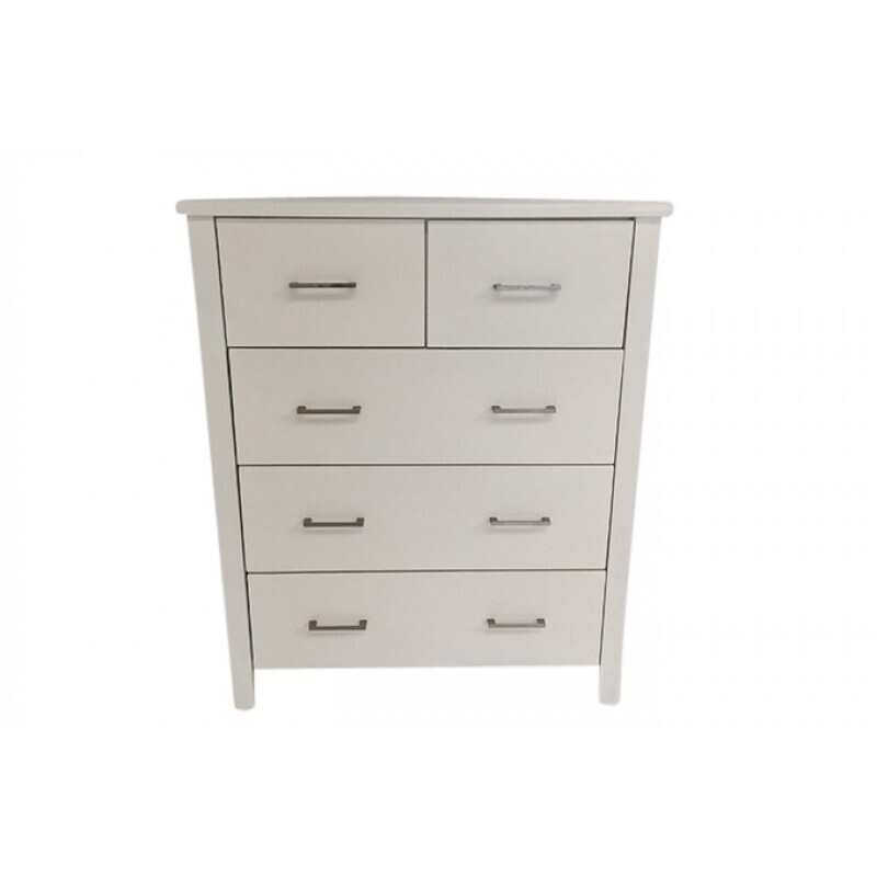 Tina White 5 Draw Tallboy