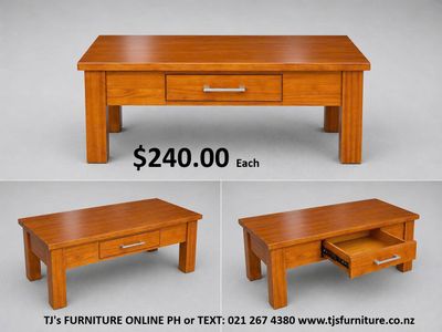 Wooden One Draw Coffee Table