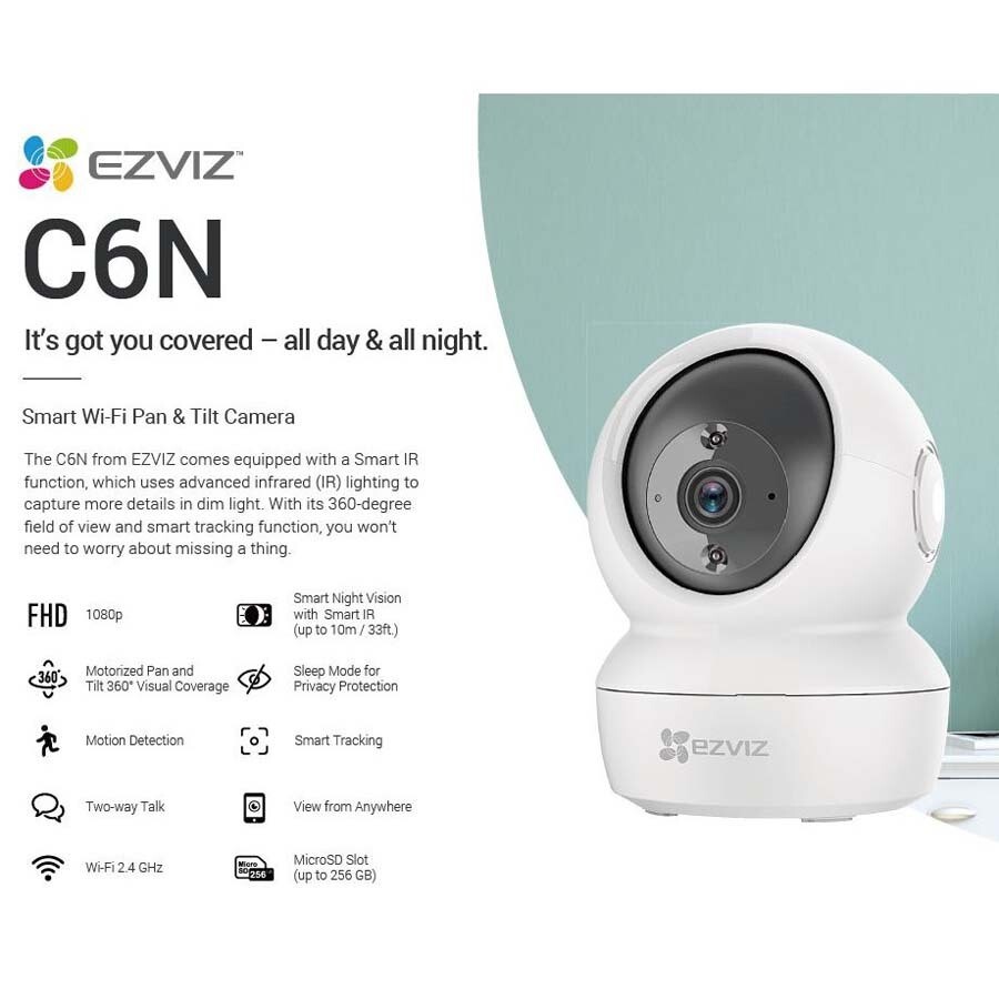 EZVIZ C6N Wireless Wi-Fi Pan Tilt Camera