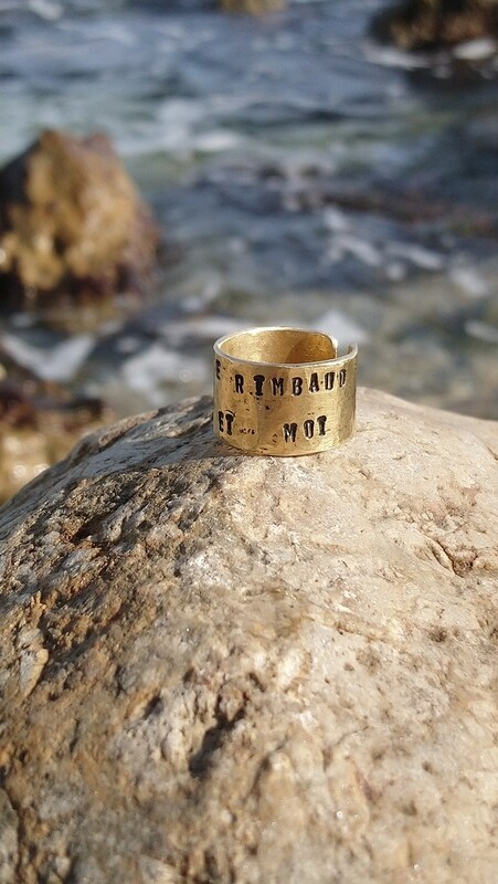 Bague " BAUDELAIRE, RIMBAUD, ET MOI"