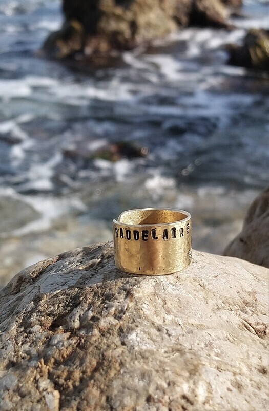 Bague &quot; BAUDELAIRE, RIMBAUD, ET MOI&quot;