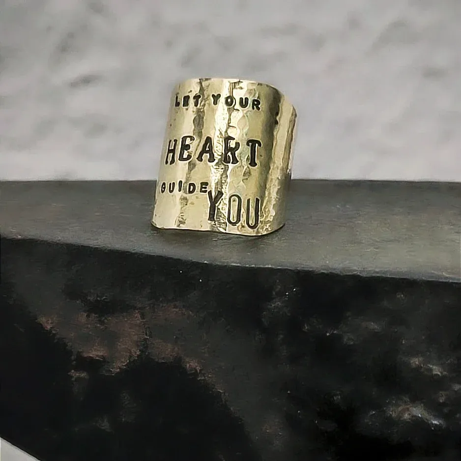 Bague &quot;LET YOUR HEART GUIDE YOU&quot;