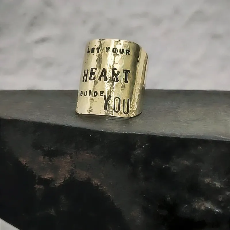 Bague &quot;LET YOUR HEART GUIDE YOU&quot;