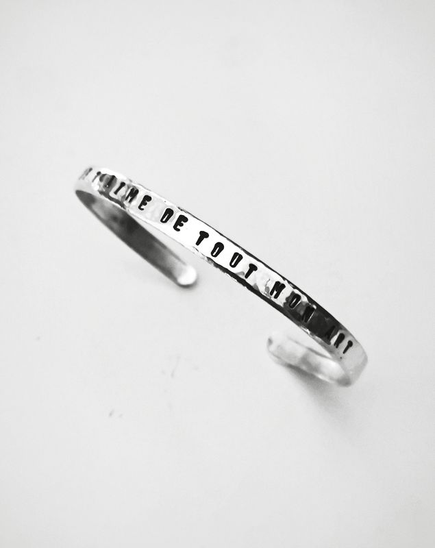 Bracelet jonc "JE T'AIME DE TOUT MON ART"