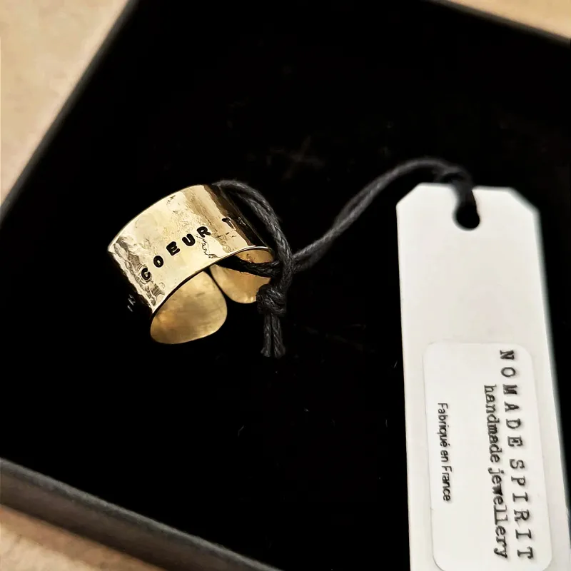 Bague "LAISSE TON COEUR TE GUIDER"