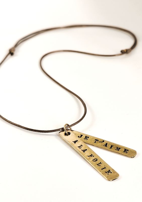 Collier "A LA FOLIE, JE T'AIME"