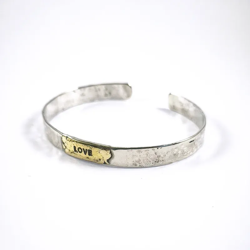 Bracelet jonc ouvert "LOVE"