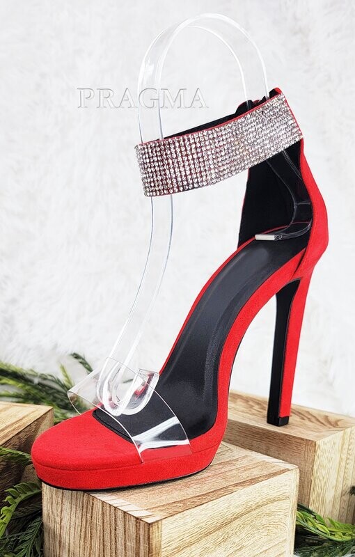 AREMI RED SUEDE PU