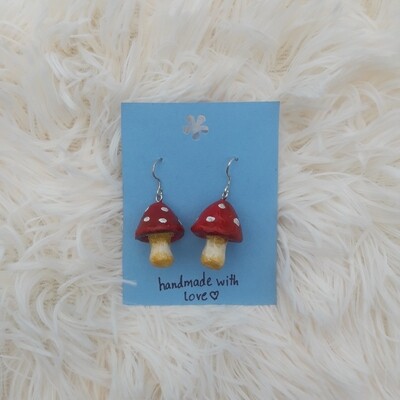 mushroom earrings