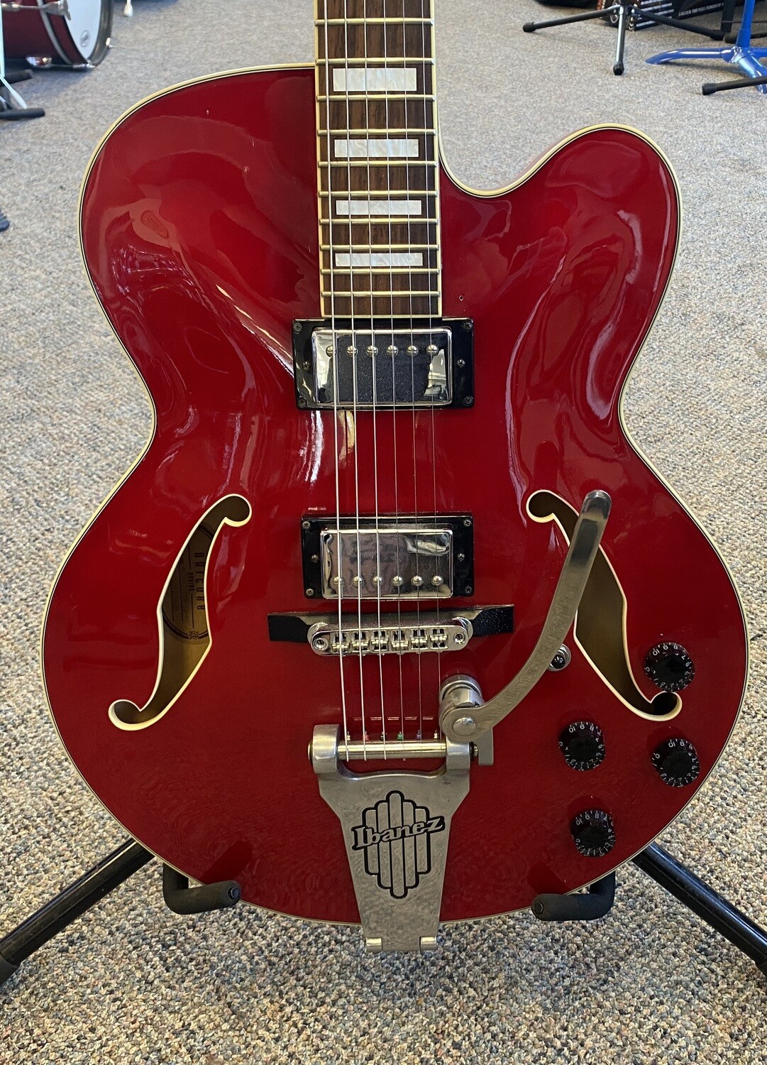 Ibanez AFS75T Semi Acoustic Guitar, T ransparent Red | MUSIC