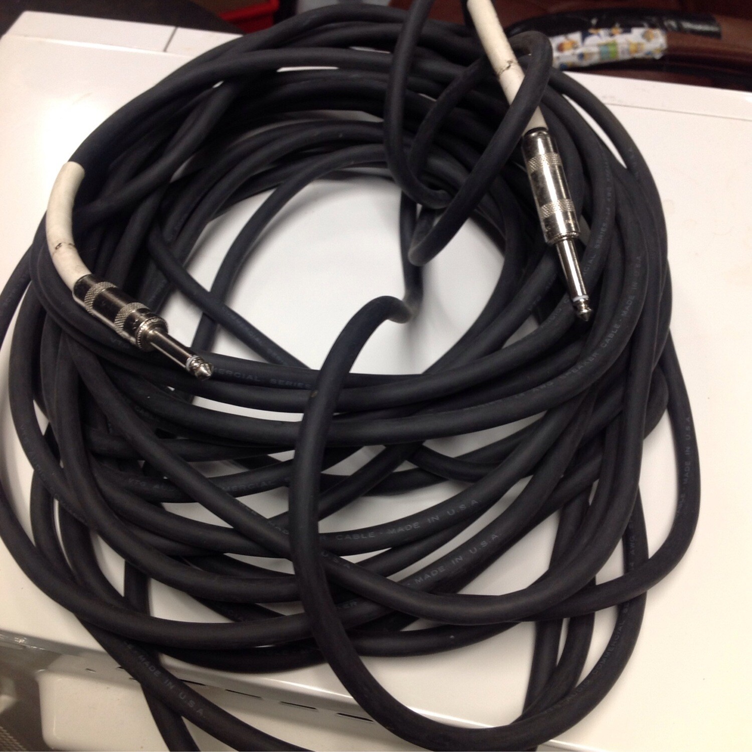 1/4" To 1/4" 50ft Speaker Cables