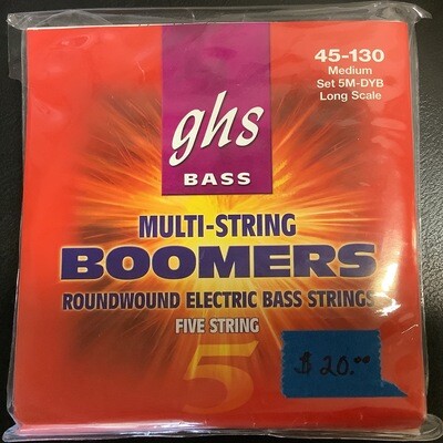 GHS 5-String Bass Multi-String Boomers Medium Long Scale 45-130