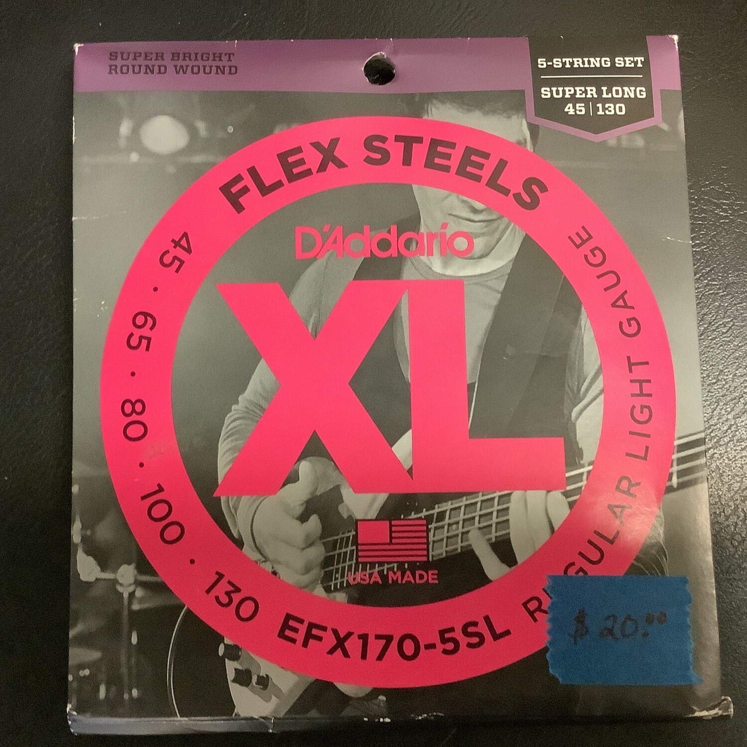 D'Addario 5-String Bass Flex Steels XL Super Long 45-130