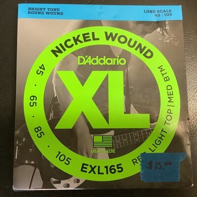 D'Addario 4-String XL Bright Tone Nickel Wound Long Scale 45-105