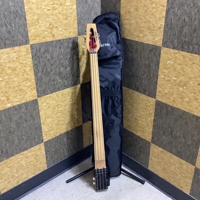 Ministar Bass Star Fretless Bass Guitar with Bag