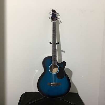 BCP Acoustic Electric Bass Guitar with 4-Band Equalizer Blue
