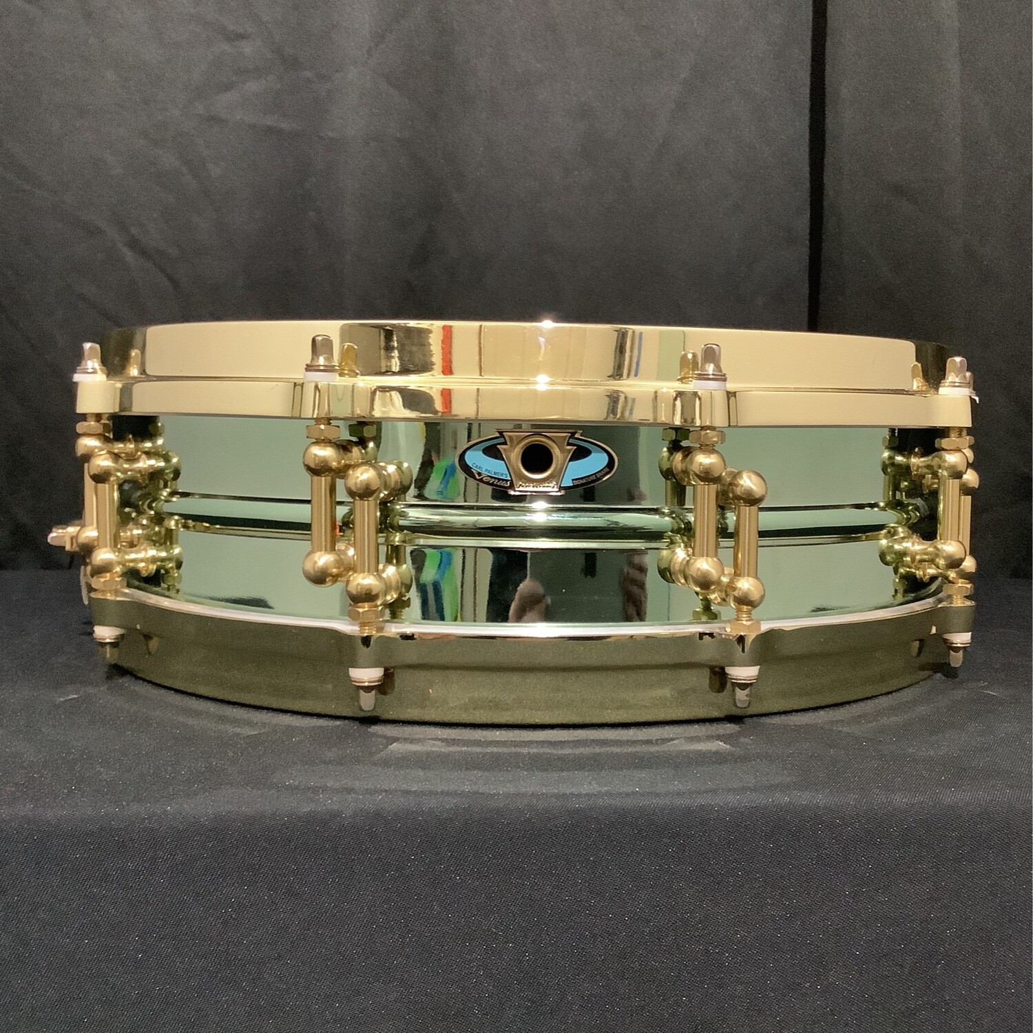 Ludwig Carl Palmer 3.7" x 14" Venus Snare Green Brass