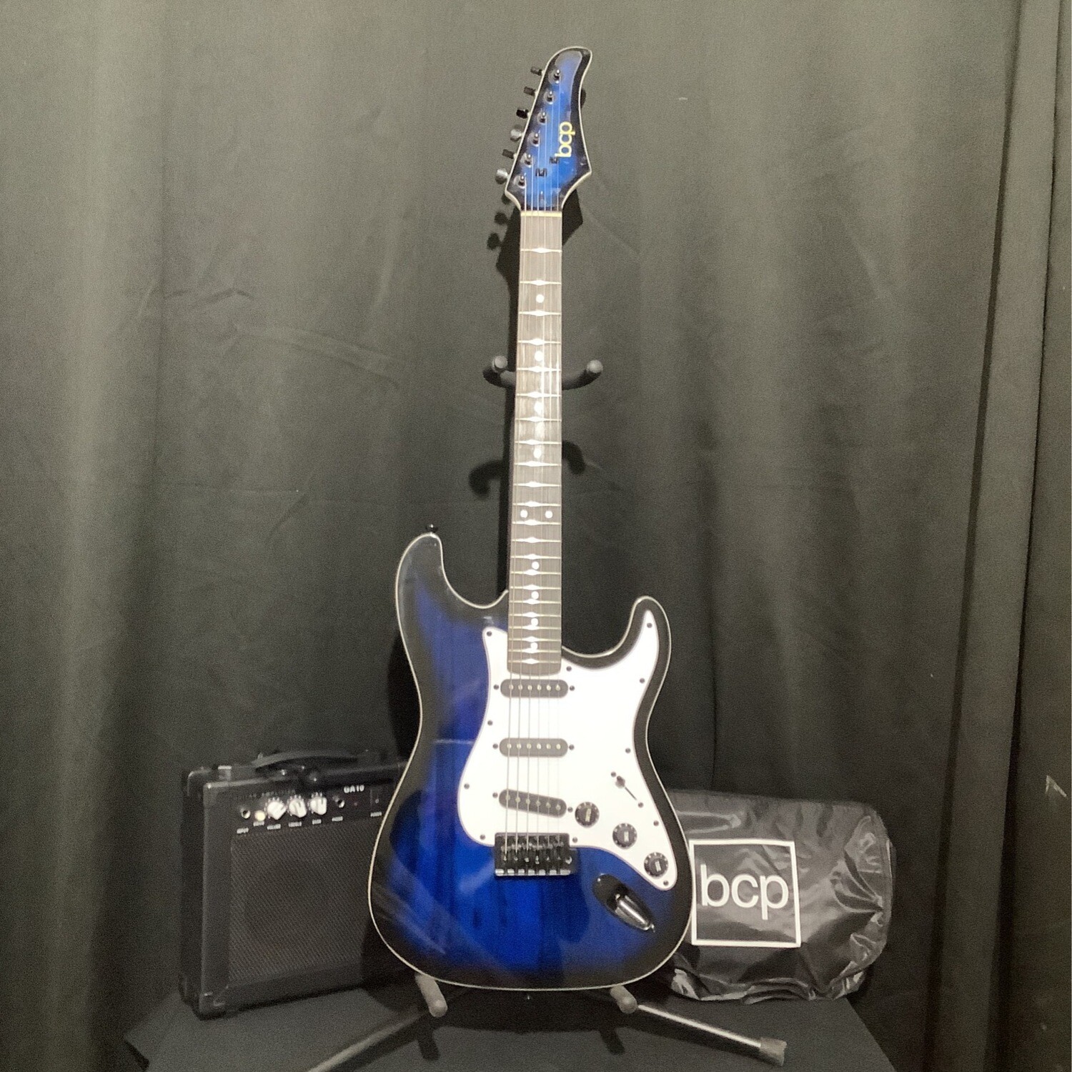 BCP Electric Guitar (Blue) W/Amp
