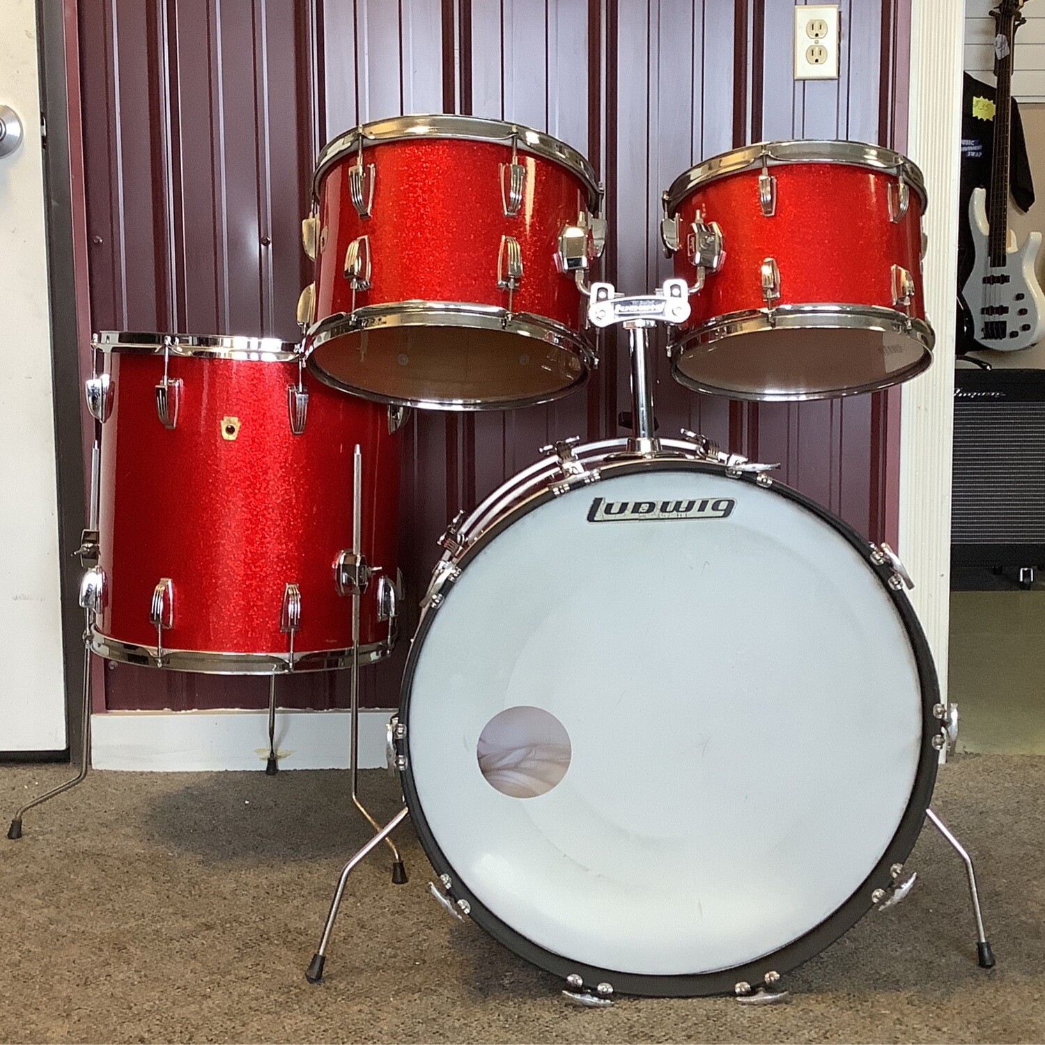 1968 Ludwig Keystone Badge 12, 13, 16 and 22 Drum Set