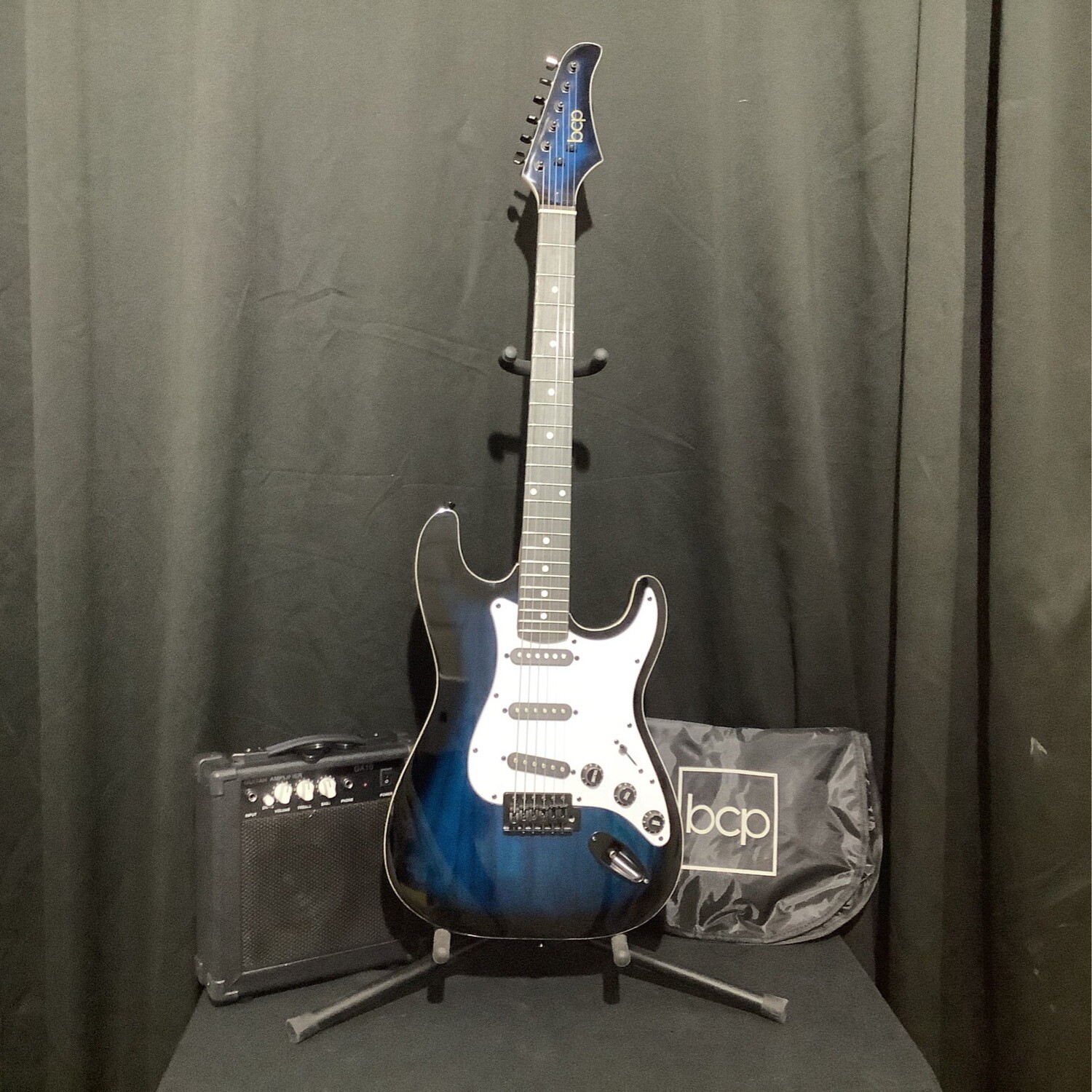 BCP Electric Guitar (Blue) W/Amp