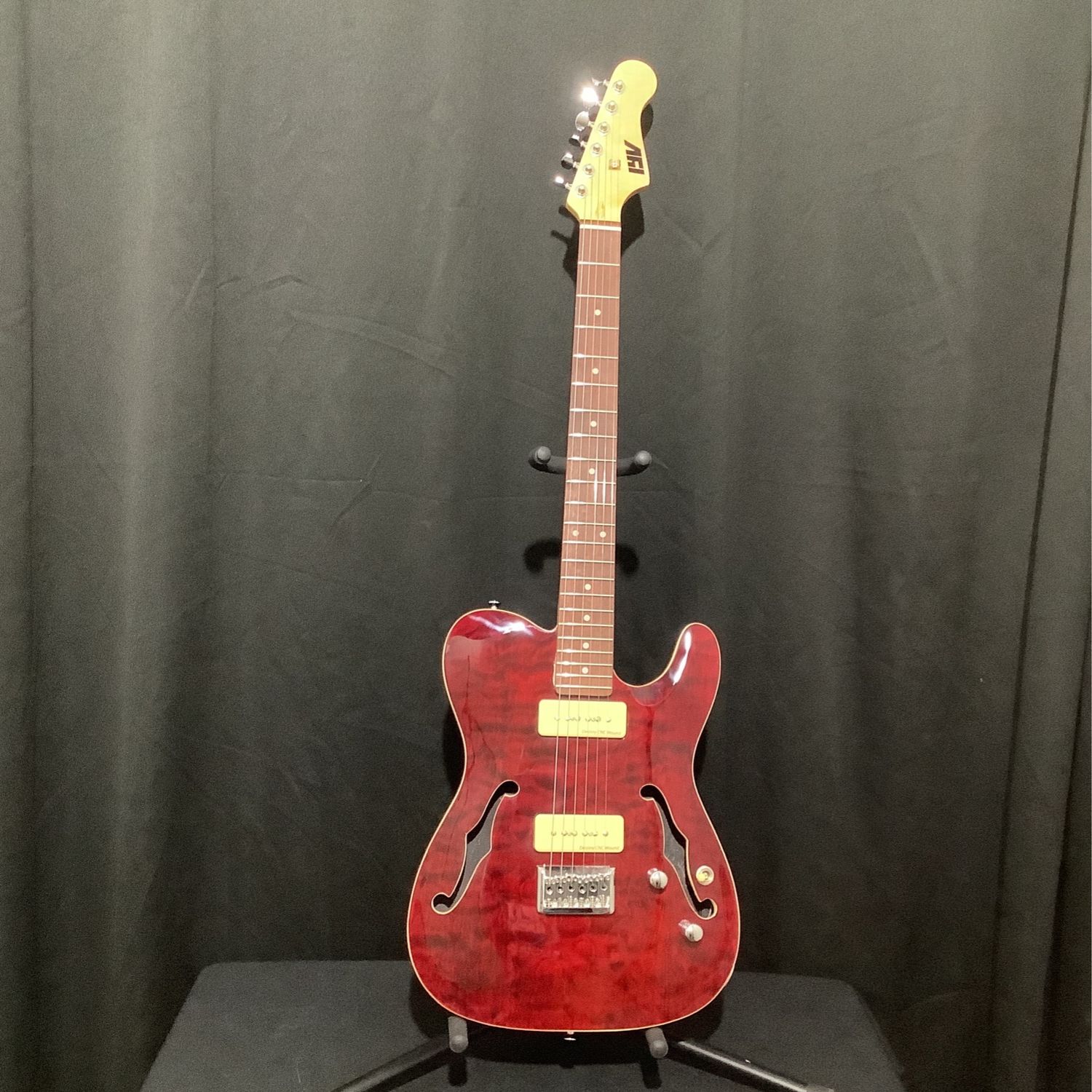 IYV 6-String ITF-400 Spalted Cherry Archtop Semi-Hollow Body Electric Guitar
