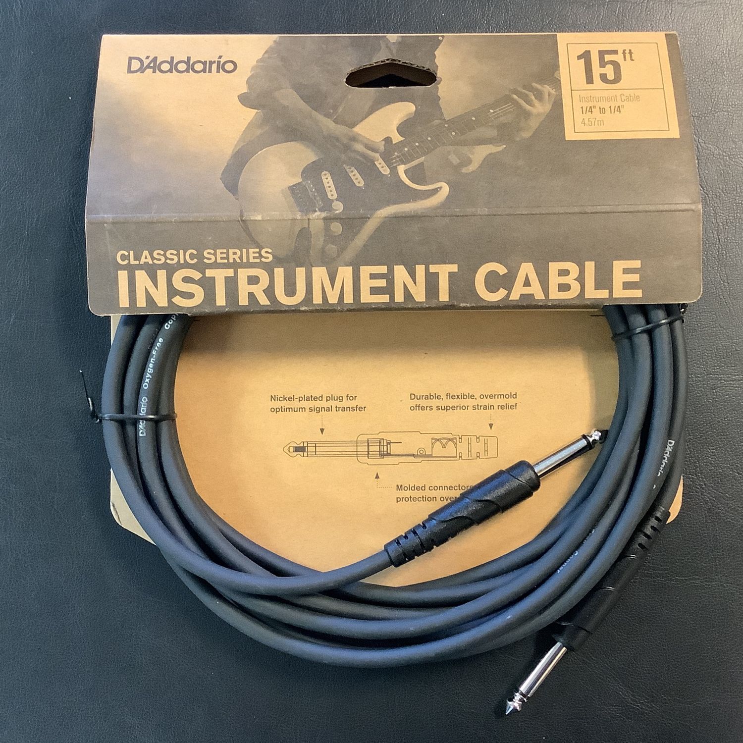 D'Addario 15ft Classic Series Instrument Cable