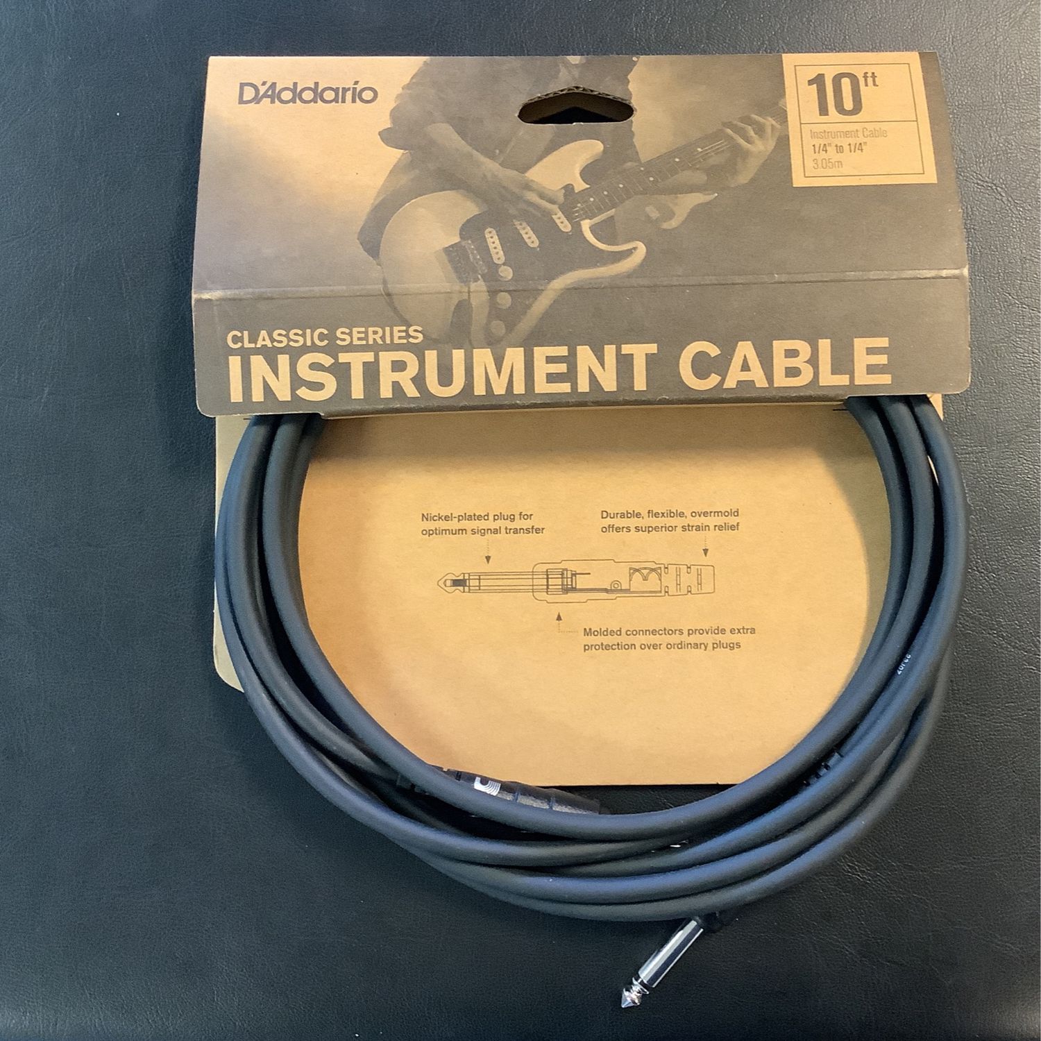 D'Addario 10ft Classic Series Instrument Cable