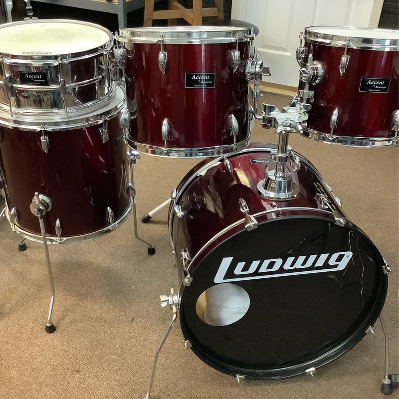 Ludwig Accent 12, 13, 16, 22 Drum Set w/14" x 6 1/2" Snare