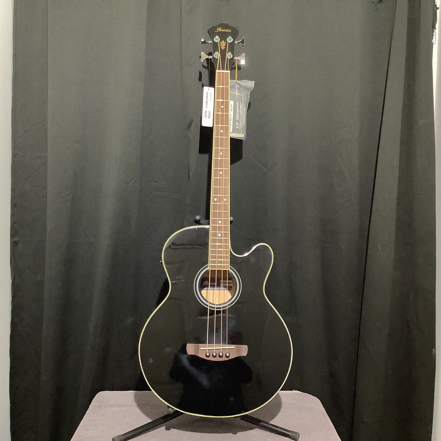 Ibanez AEB5E-BK Acoustic Electric 4-String Bass Guitar