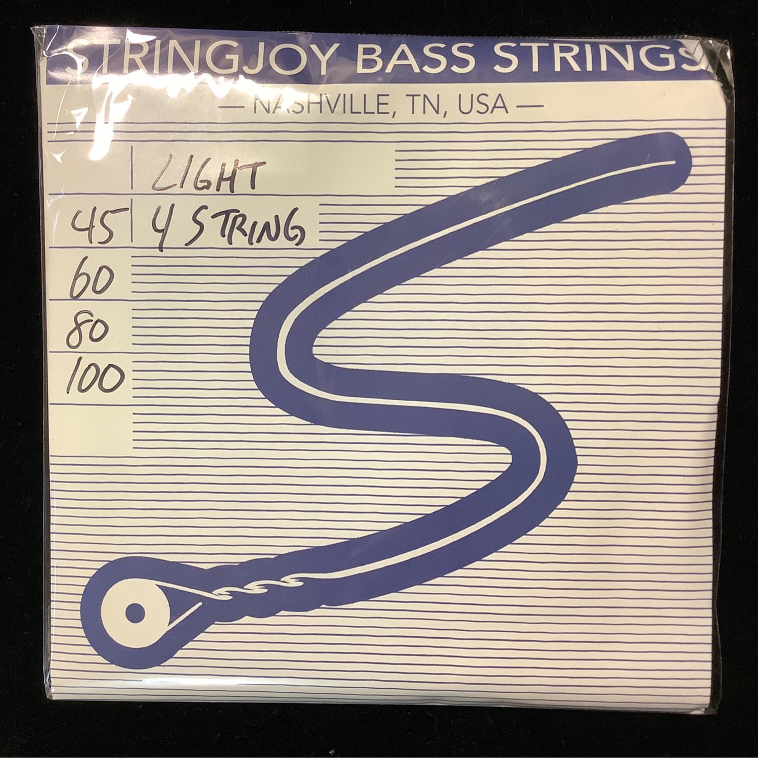 Stringjoy SJ-BA45100 Light 4 String Long Scale Nickel Wound Bass Guitar Strings
