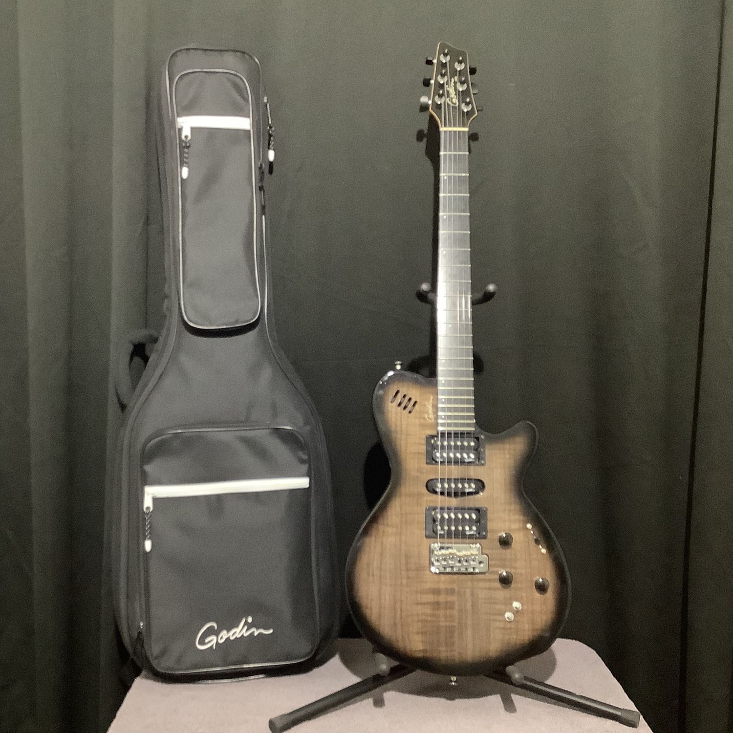 Godin XtSA Trans-Black Electric Guitar w/Bag