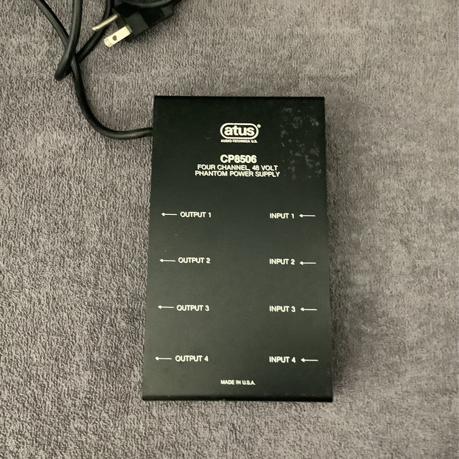 Audio Technica CP8506 Four Channel 48 Volt Phantom Power Supply