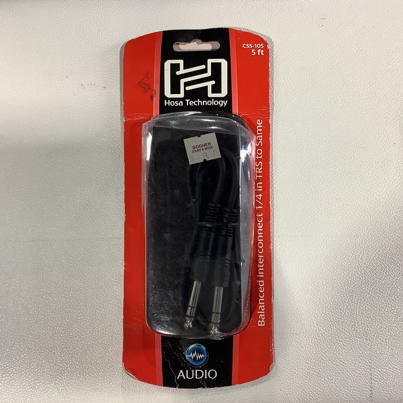 Hosa Technology 5ft Balanced Interconnect 1/4 in TRS to Same