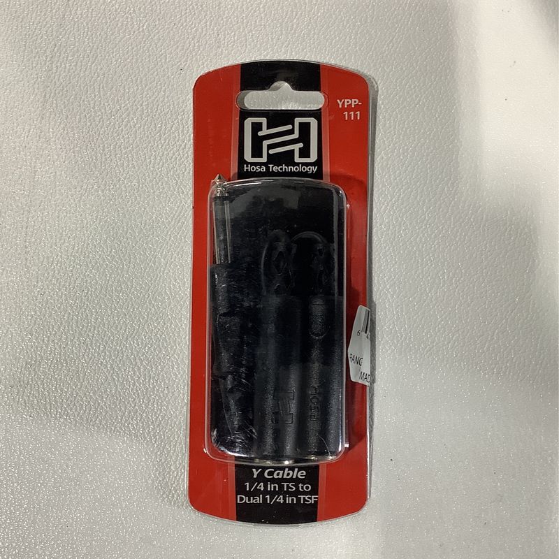 Hosa Technology Y Cable 1/4 in TS to Dual 1/4 in TSF