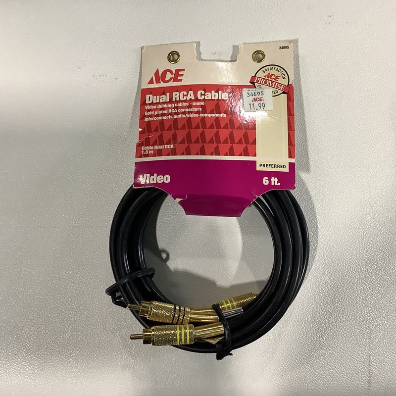 ACE 6ft Dual RCA Video Cable
