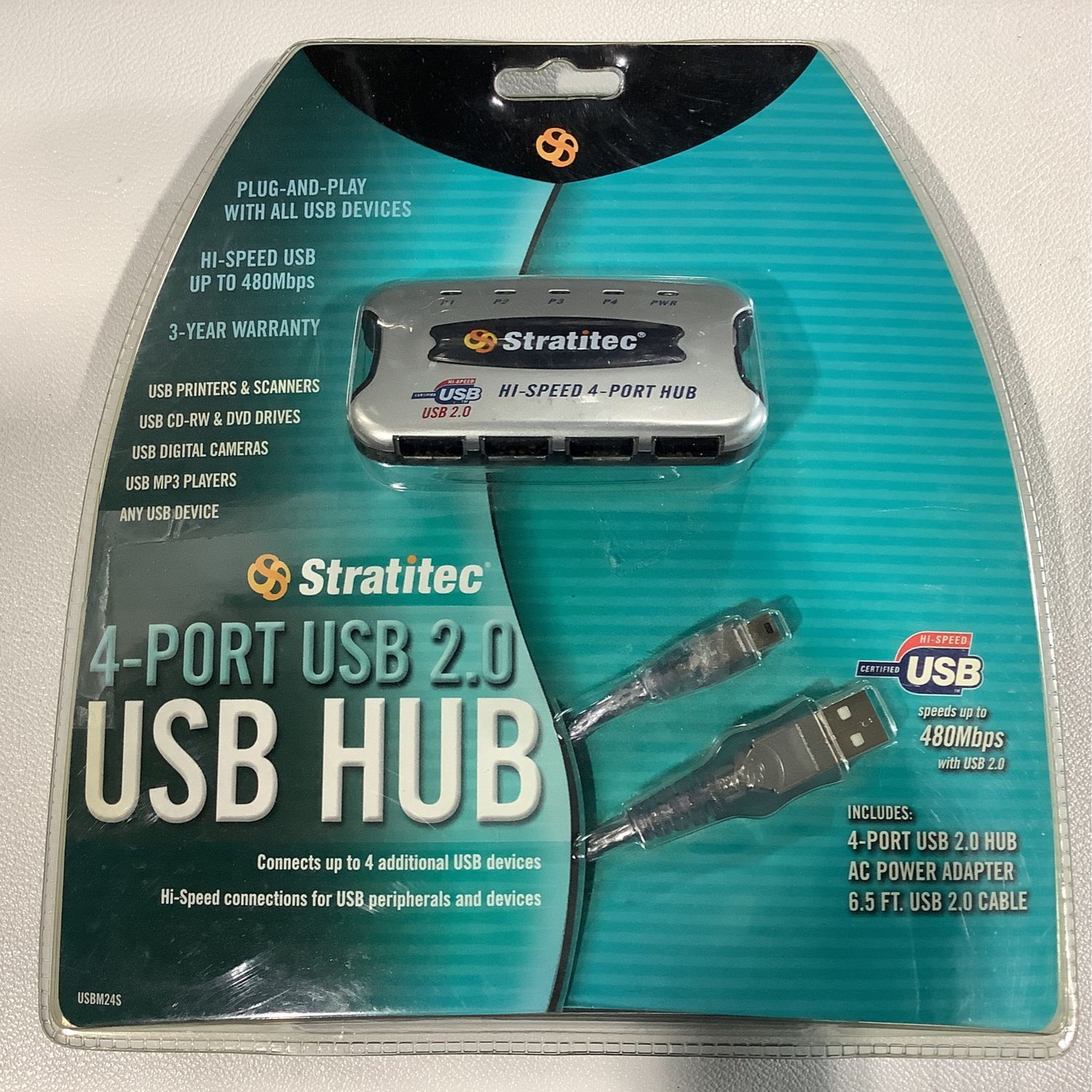 Stratitec 4-Port USB 2.0 USB Hub