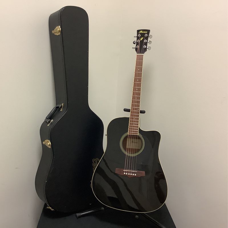 Ibanez PF15ECE-BK Acoustic Electric Guitar w/Hardshell Case