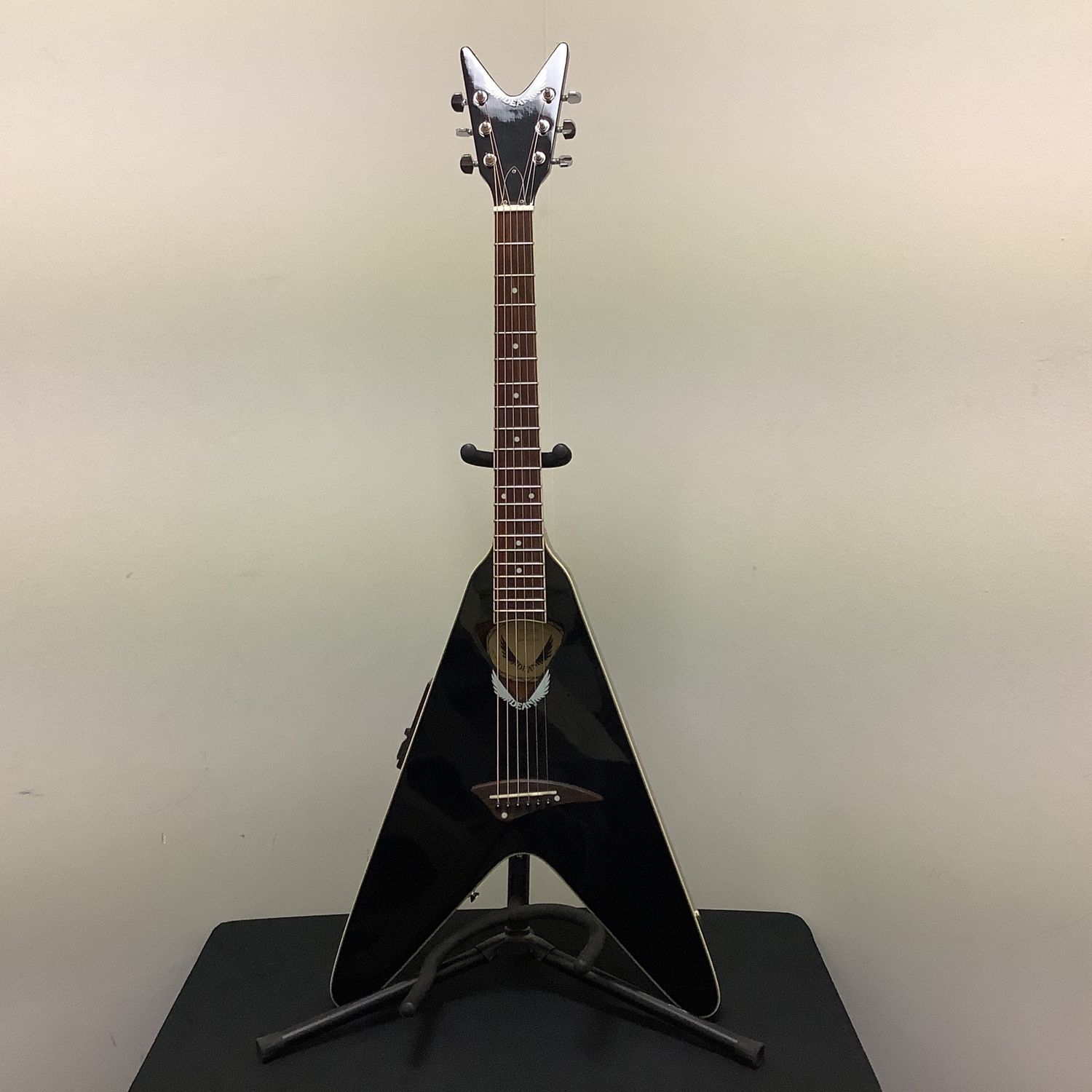 Dean VCO-CBK Acoustic/Electric Flying V Guitar