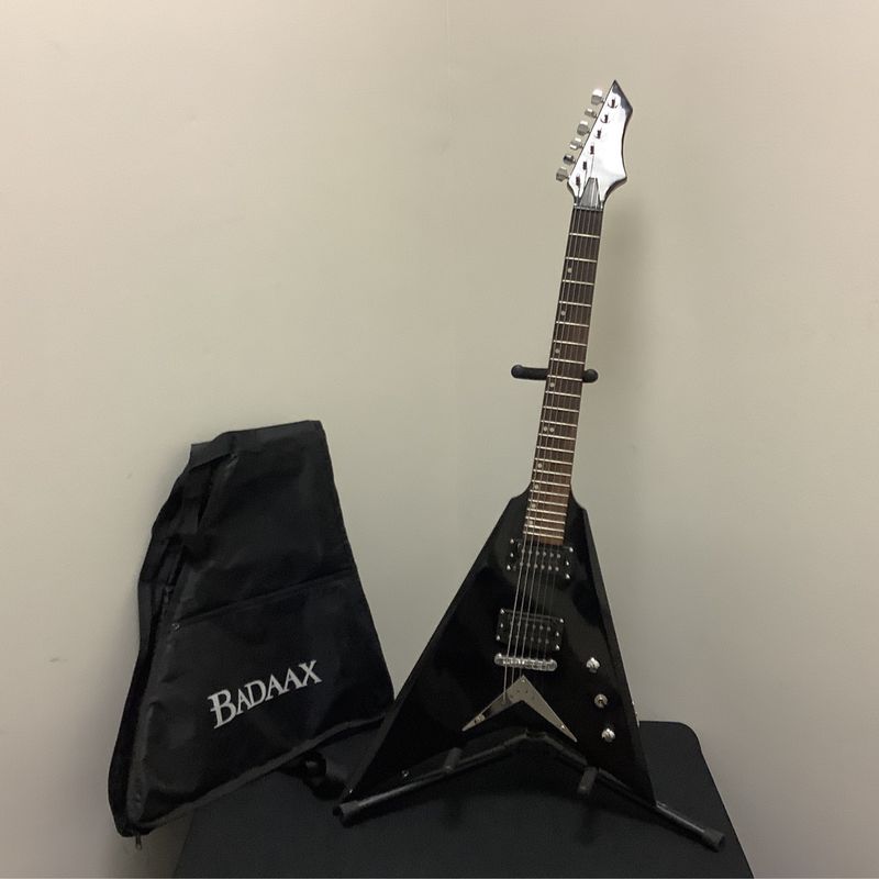 BadAax Flying V Electric Guitar w/Bag