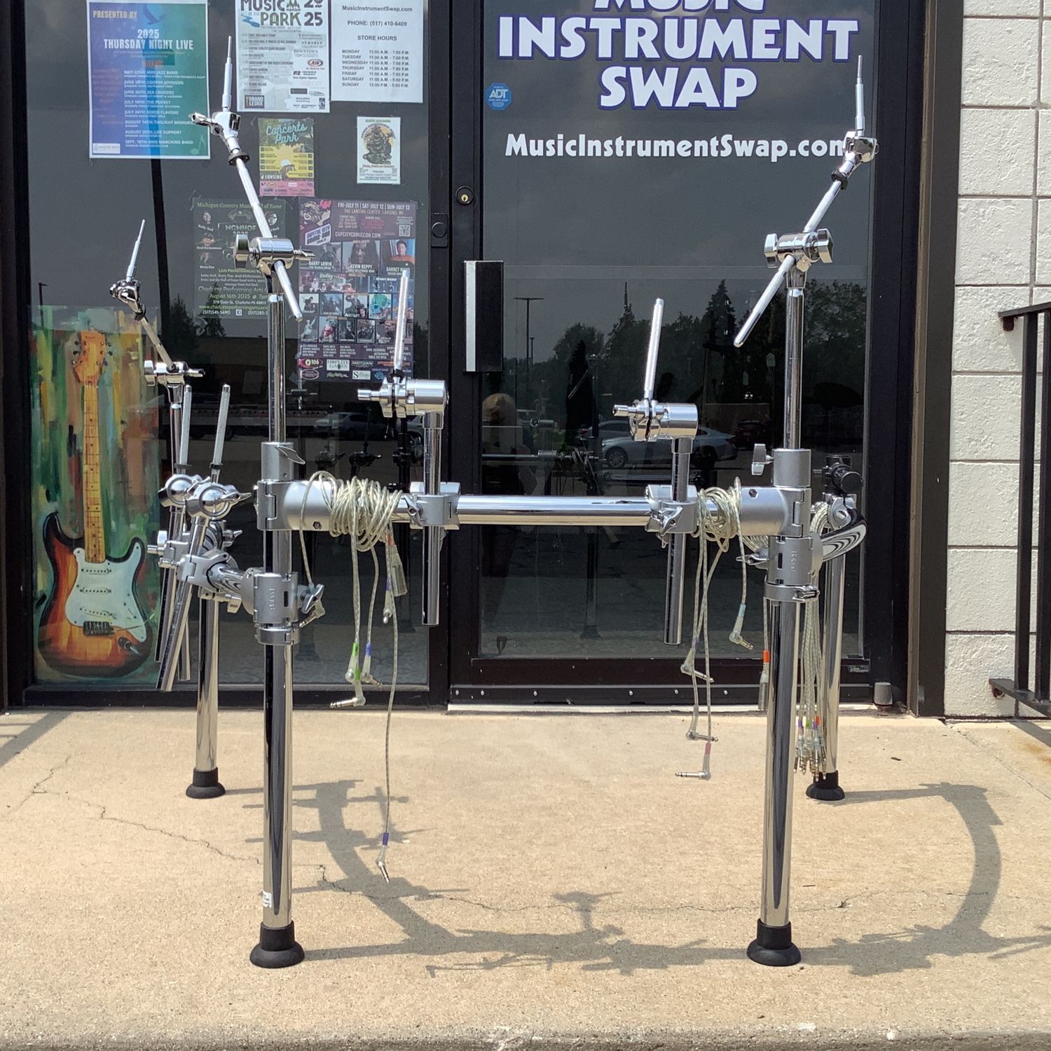 Roland MDS-25 Rack for V-Drums Chrome w/Cabling