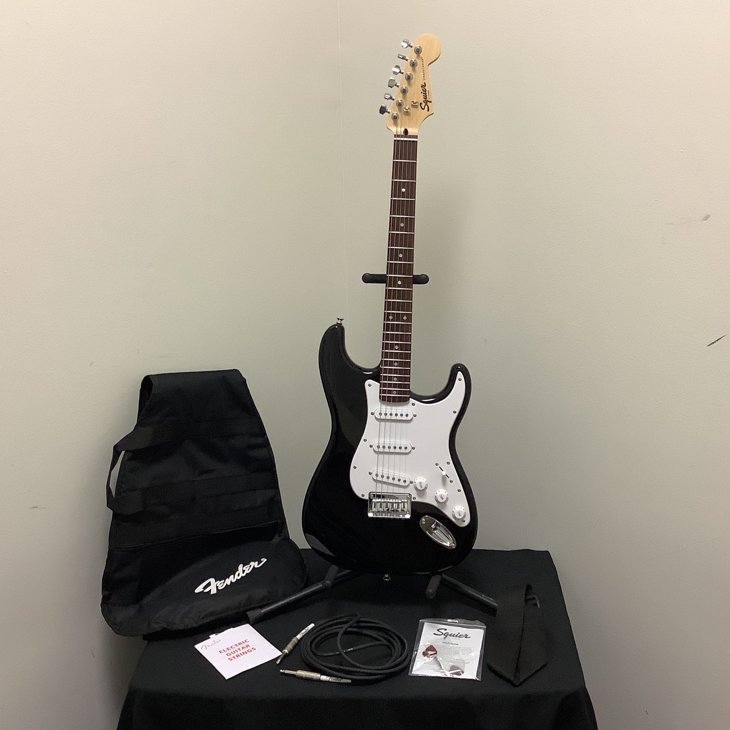 Squier by Fender Stratocaster Electric Guitar w/Gig Bag & Accessories