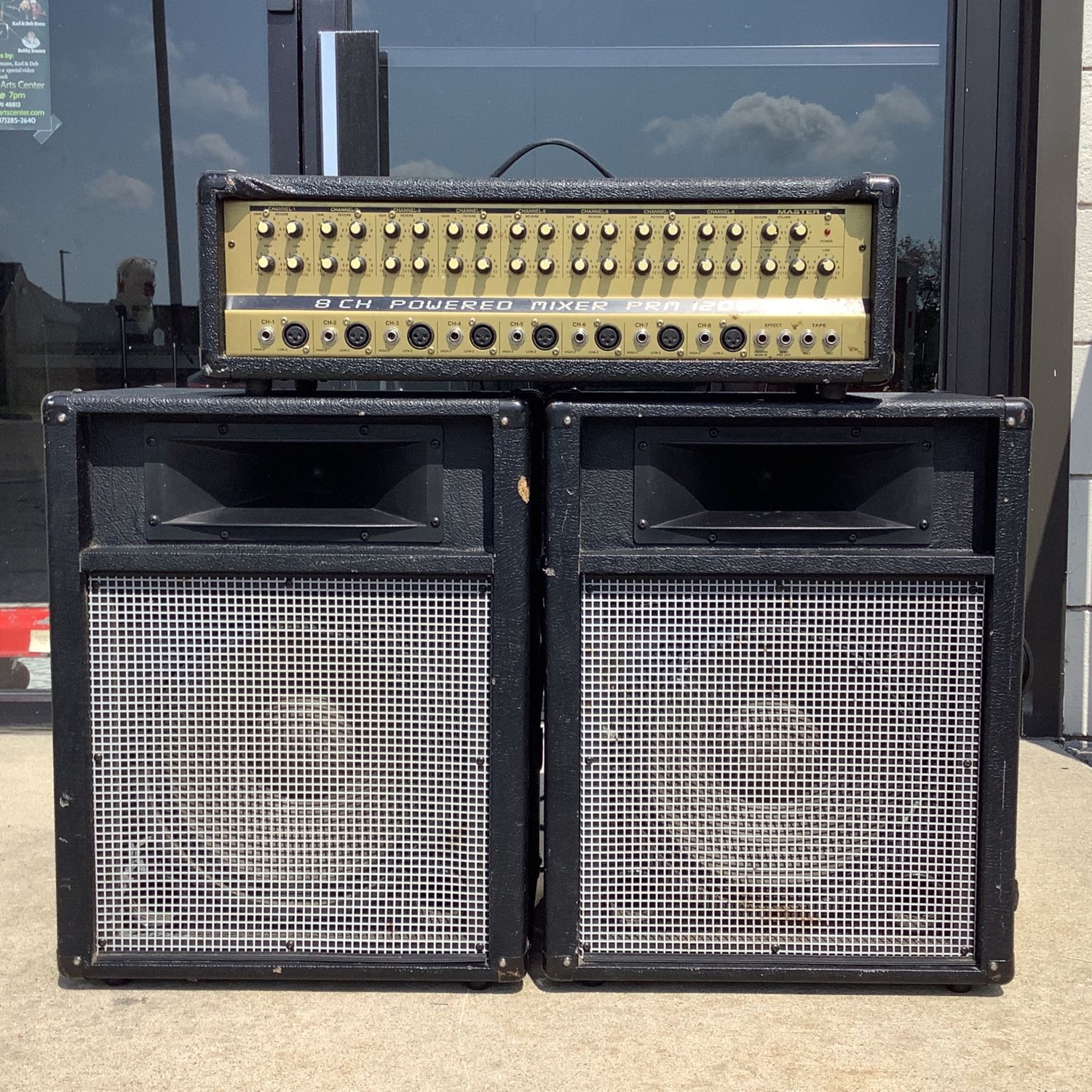 Rogue PRM 1208 8-Channel Powered Mixer w/RS-128H Speakers